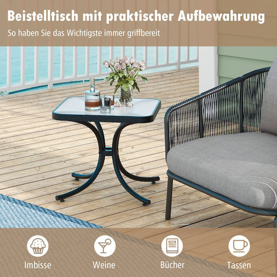 Auxiliary Garden & Terrace Table 50x50x45 Ecru