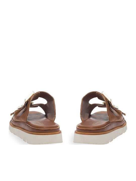 Sandale Casual Damă Din Piele Tabac Maro