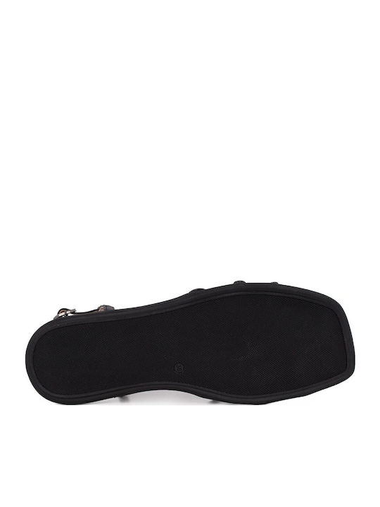 Sandale Casual Damă Din Piele Negre