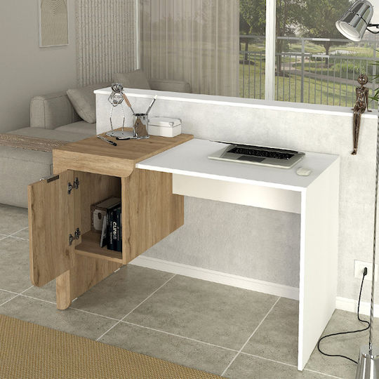 Γραφείο Dario 120x60x73.2εκ. Sepet Oak - Λευκό