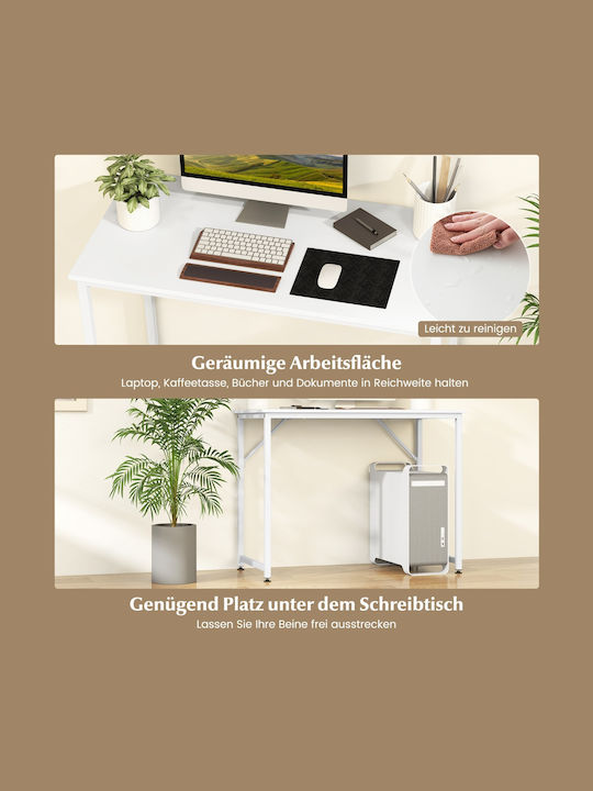 Computer Büro Holz Braun mit Metallbeinen 100x50x77cm