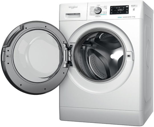 Whirlpool Πλυντήριο Ρούχων 10kg με Τεχνολογία Ατμού 1400 Στροφών 6th Sense FFB 10489 BV EE