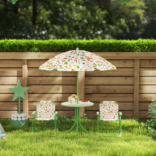 Kids Table and Chairs Set Green Aiyaplay