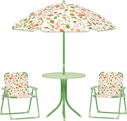 Kids Table and Chairs Set Green Aiyaplay