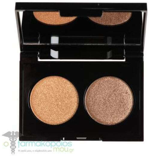 Korres Volcanic Minerals Velvet Dual Eye Shadow Palette in Solid Form Golden Amber 28 3gr