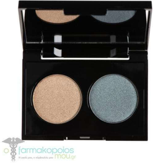Korres Volcanic Minerals Velvet Dual Eye Shadow Palette in Solid Form Blue Teal 58 3gr