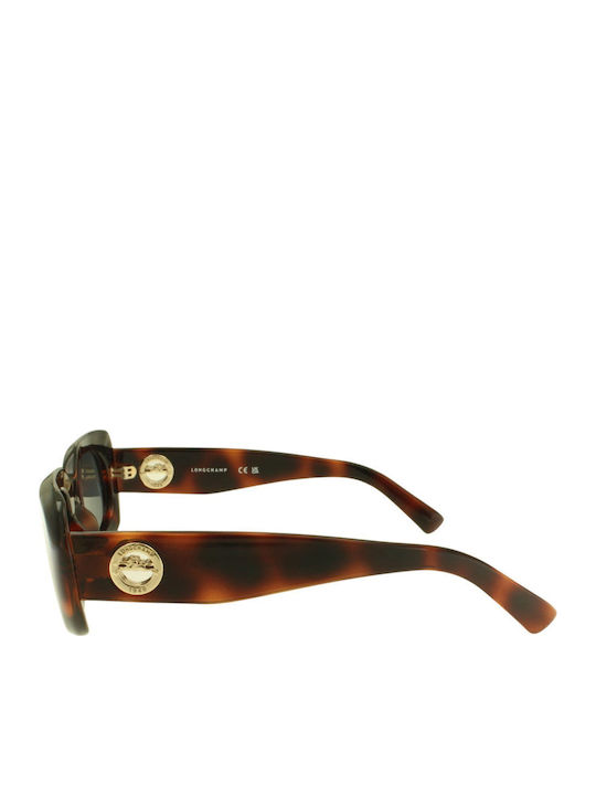 Longchamp Ochelari de soare Maro cu Cadru & Albastru Lentilă