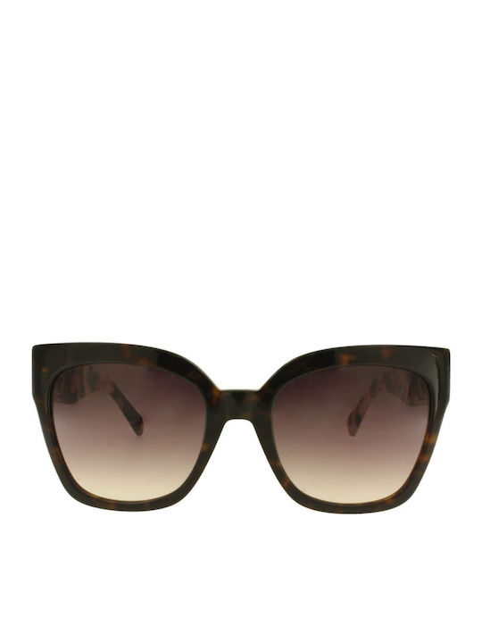 Longchamp Women's Sunglasses with Black Plastic Frame and Purple Gradient Lens LO717S 242