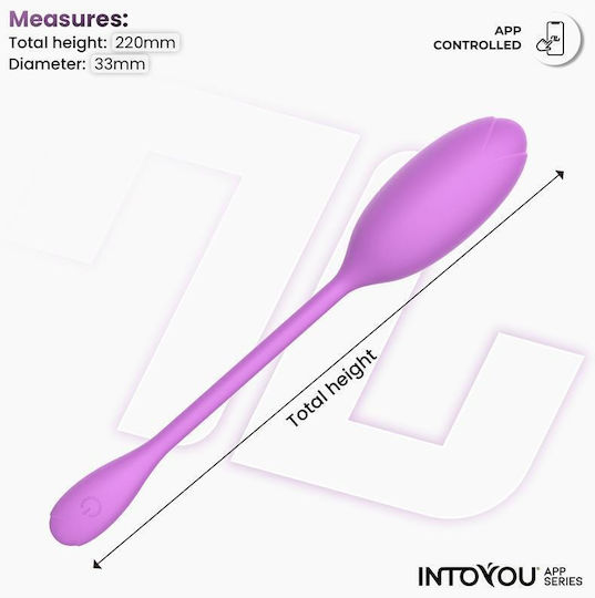 IntoYou Logan Δονητής Egg με Απομακρυσμένο Έλεγχο 22cm Μωβ