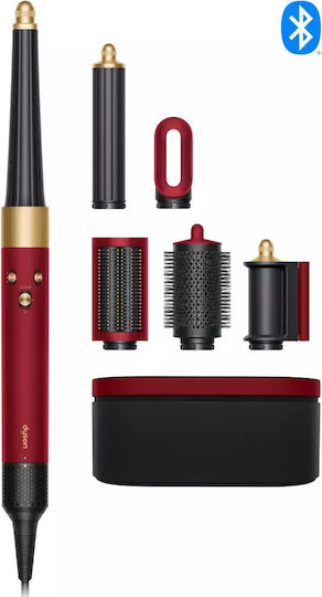 Dyson HS08 Airwrap i.d. Straight + Wavy Electric Hair Brush with Air for Hair Straightening and for Curls 1300W Red Velvet Gold