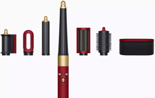 Dyson HS08 Airwrap i.d. Straight + Wavy Electric Hair Brush with Air for Hair Straightening and for Curls 1300W Red Velvet Gold