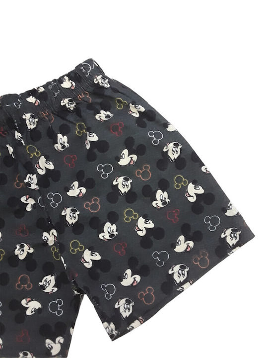 Disney Kids' Pajamas Summer Black Mickey