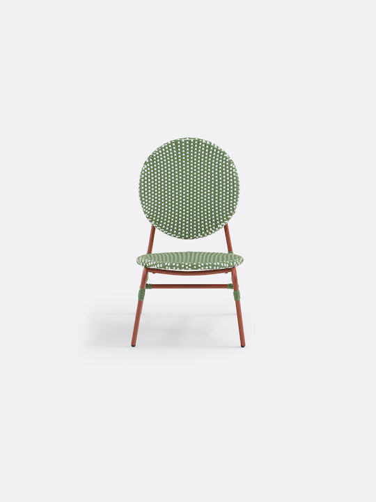 Outdoor-Sessel Metallisch Rot 2Stück 76x82x110εκ.