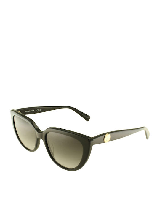 Longchamp Ochelari de soare Μαύρα cu Cadru & Negru Lentilă
