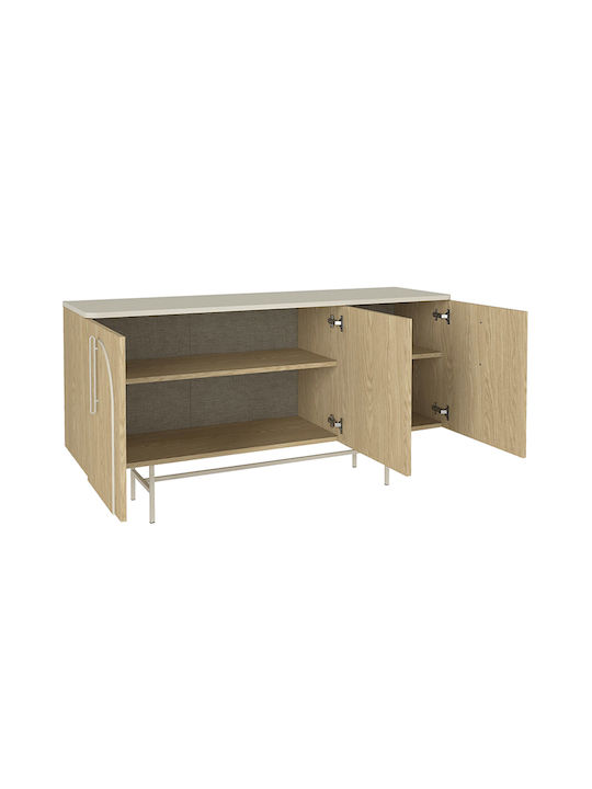 Μπουφές Rebel από Ξύλο & Μέταλλο Rota Oak - Sandstone 150x45x76.5cm