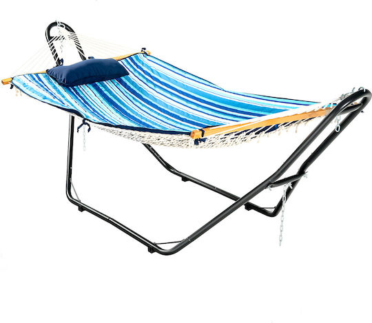 Costway Folding Hammock Stand made of Metal in Pink Color 280x90x115cm