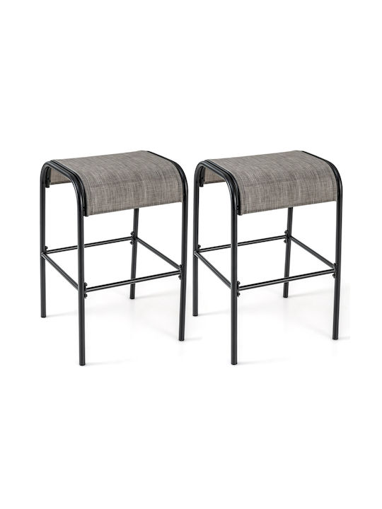 Metallischer Gartenhocker Braun 47x47x76cm Metallischer Gartenhocker Braun 47x47x76cm