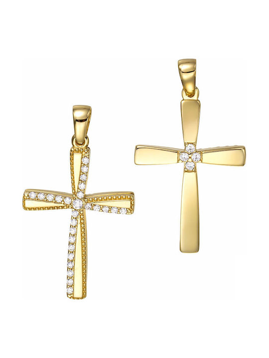 Papoulidis Jewellery Χρυσός Σταυρός 14Κ Διπλής Όψης Papoulidis Jewellery Χρυσός Σταυρός 14Κ Διπλής Όψης
