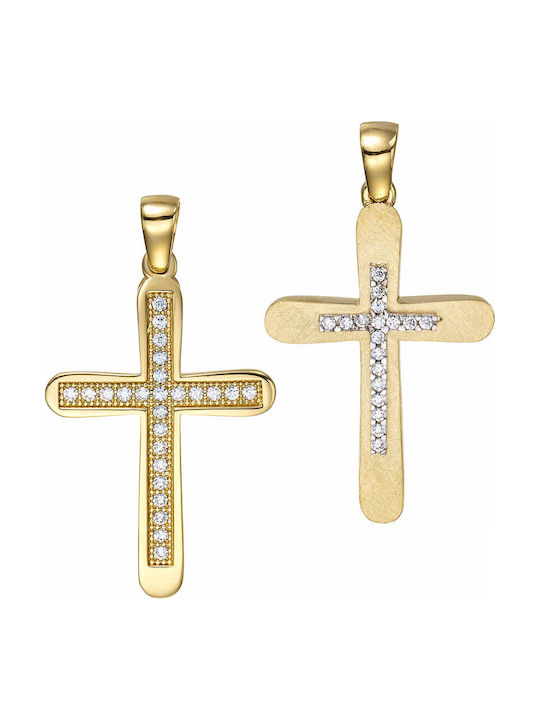 Papoulidis Jewellery Χρυσός Σταυρός 14Κ Διπλής Όψης Papoulidis Jewellery Χρυσός Σταυρός 14Κ Διπλής Όψης