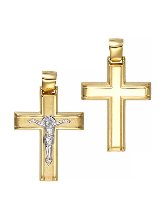 Papoulidis Jewellery Χρυσός Σταυρός 14Κ Διπλής Όψης Papoulidis Jewellery Χρυσός Σταυρός 14Κ Διπλής Όψης