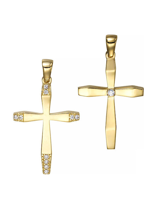 Papoulidis Jewellery Χρυσός Σταυρός 14Κ Διπλής Όψης Papoulidis Jewellery Χρυσός Σταυρός 14Κ Διπλής Όψης
