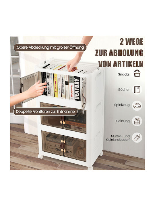 Cabinet Storage Made of Metal & Fabric L49.5xW31.5xH86cm