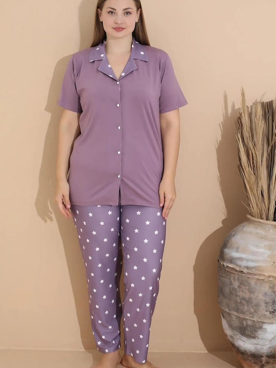 Boyraz Winter Damen Pyjama-Set Lilac