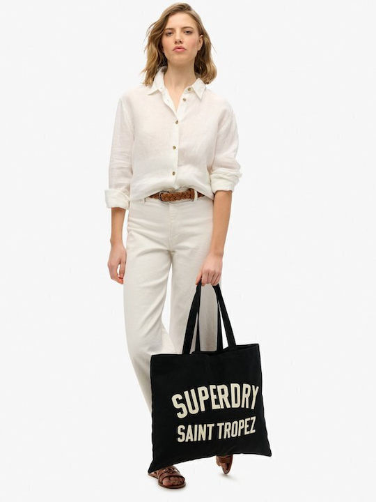 Superdry Unisex Canvas Tote Bag Y9110270a 02a Black