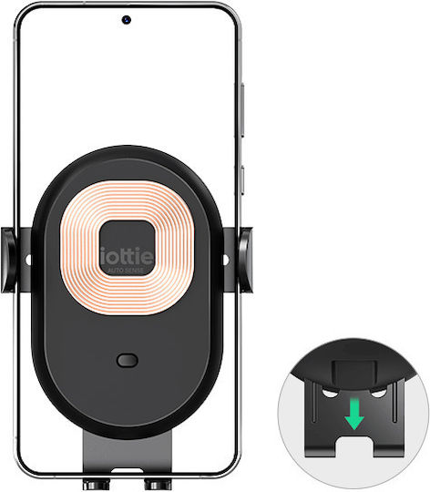 iOttie Auto Sense 2 Βάση Κινητού Αυτοκινήτου με Ρυθμιζόμενα Άγκιστρα και Ασύρματη Φόρτιση Μαύρη