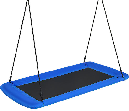 Costway Metal Hanging Swing Nest 100x100x100cm Blue