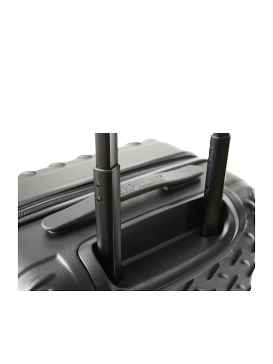 CAT Industrial Plate Cabin Hard Black Suitcase with 4 Wheels Height 50cm