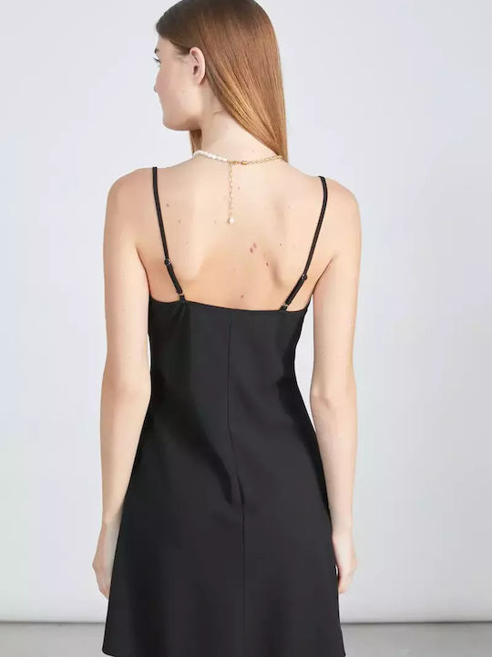 Sommer Mini Damenkleid Schwarz