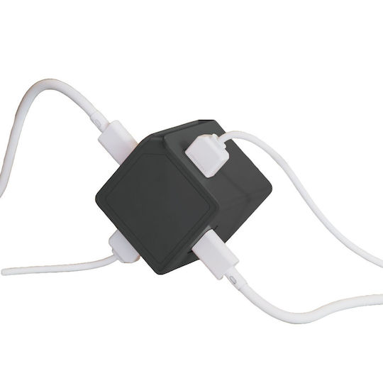 Allocacoc Charging Stand with 4 USB-A Ports and Cable USB-C 65W Power Delivery in Gray color (DH1254GY/EUPD65)