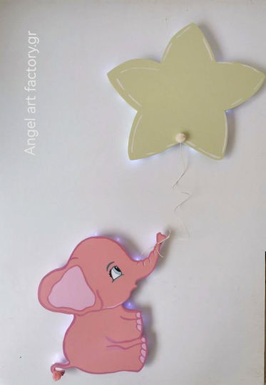 Children's Wooden Wall Lights "Elephant Star"