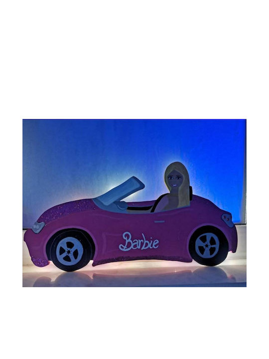 Παιδικό Ξύλινο Φωτιστικό Τοίχου Barbie