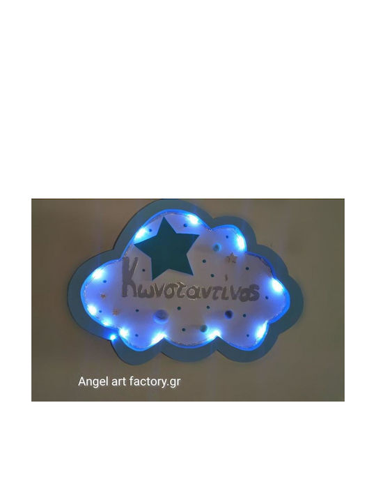 Children's Wooden Wall Light Cloud Name Children's Wooden Wall Light Cloud Name