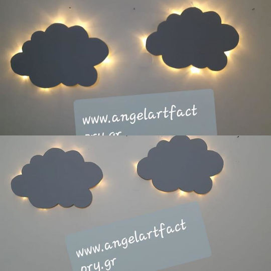Wooden Kids Wall Lights Cloud