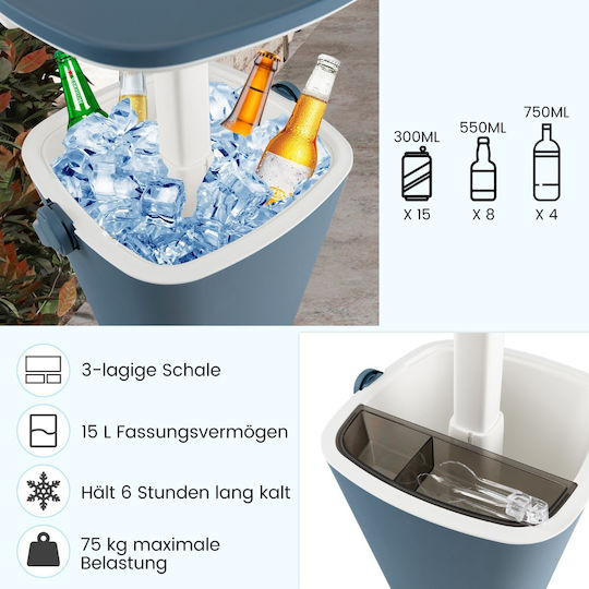 Costway Tragbares Kühlschrank 15lt Türkis