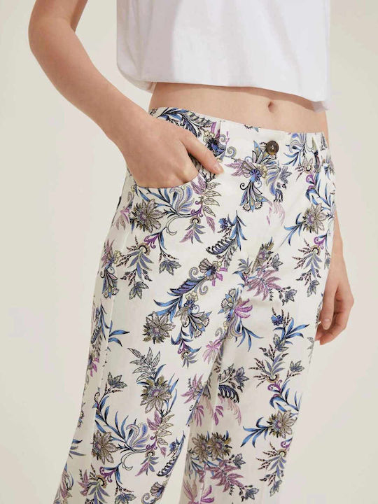 Damen Stoff Hose Cream