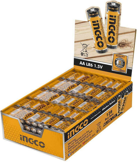 Ingco Baterii Alcaline AA 1.5V 4buc HAB2A01