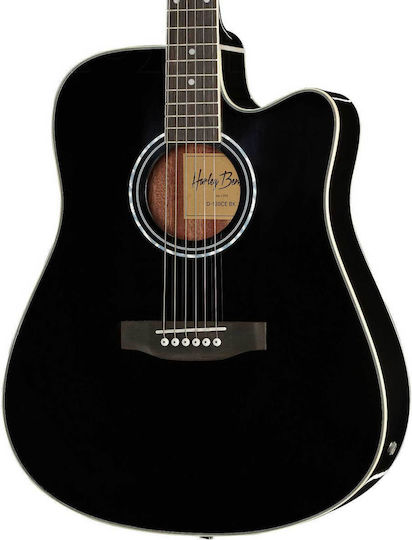 Harley Benton Semi-Acoustic Guitar D120CE Standard Bundle Cutaway Black