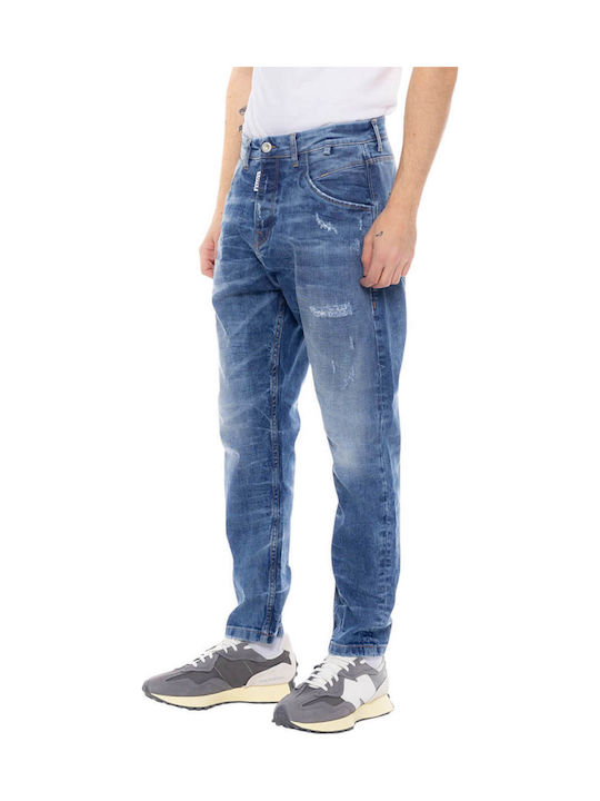 Monaco Cover Herren Jeanshose Elastisches mit Lose Baggy Anwendung Dunkelblau