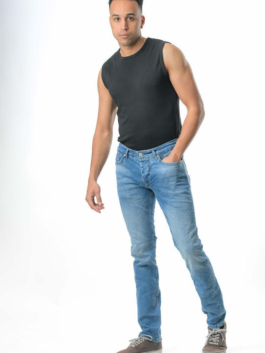 Ανδρικό Παντελόνι Τζιν με Regular Straight Εφαρμογή Jean