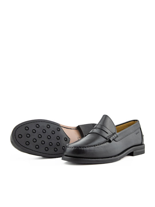 Δερμάτινα Ανδρικά Loafers σε Μαύρο Χρώμα