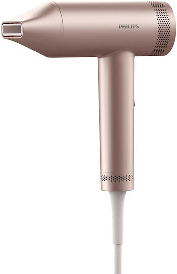 Philips Series 8000 Ionic Πιστολάκι Μαλλιών Turbo με Φυσούνα 1400W Ροζ