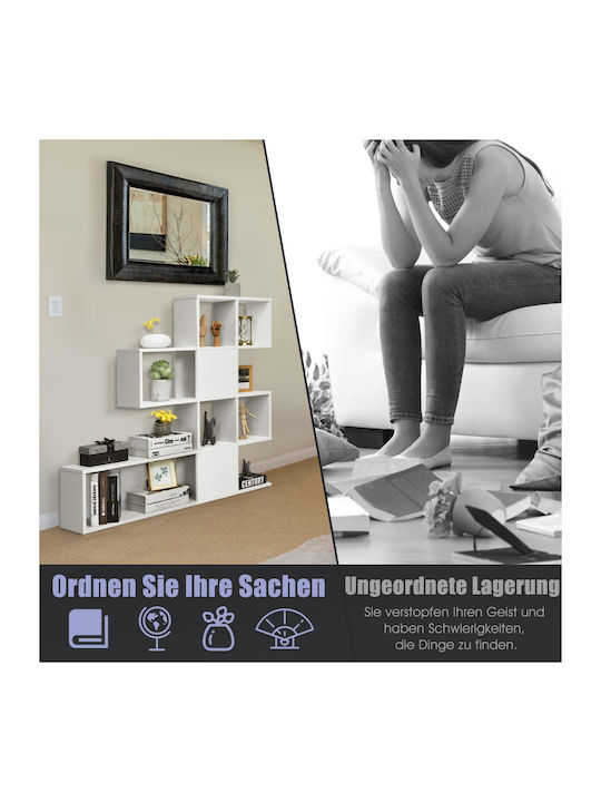 White Bookcase 120x19.5x109cm