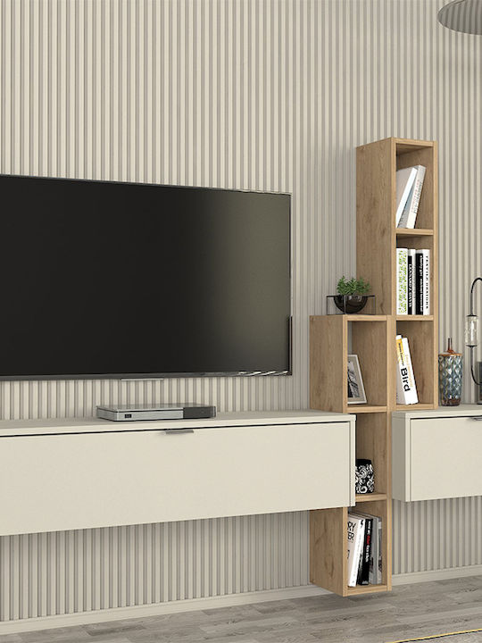 Телевизионно Мебел Edgar Sandstone - Sepet Oak Д198.4xДл29.6xВ148.5см