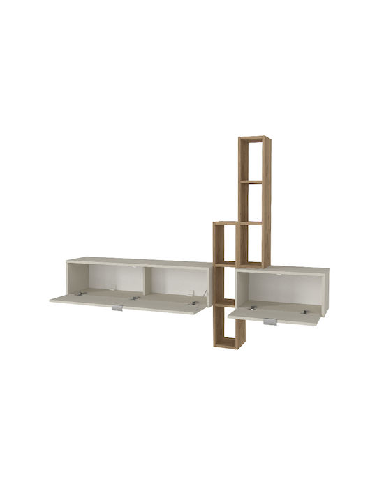Телевизионно Мебел Edgar Sandstone - Sepet Oak Д198.4xДл29.6xВ148.5см