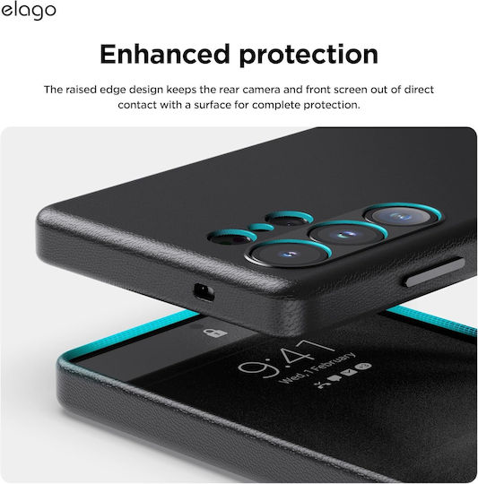 Elago Back Cover Δερμάτινο / Πλαστικό 1.9mm Αδιάβροχο Μαύρο (Galaxy S25 Ultra)