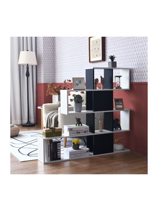 Black & White Bookcase 120x19.5x109cm